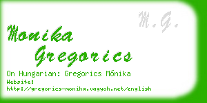 monika gregorics business card